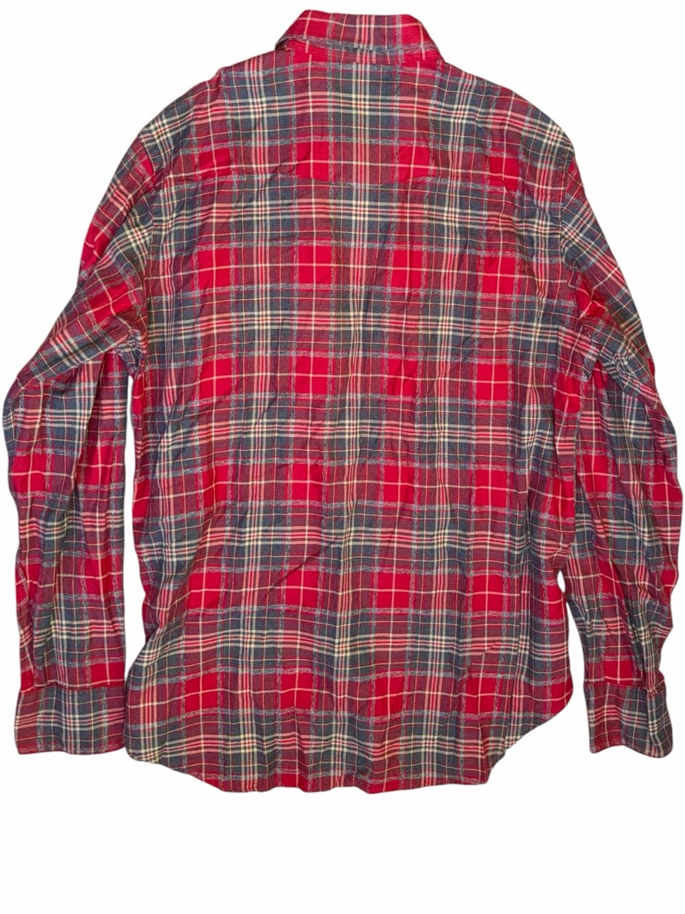Polo Ralph Lauren Western Snap Flannel Shirt Red Tartan Plaid Men’s Large - Picture 9 of 9
